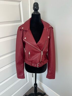 Levi’s Faux Leather Belted Moto Biker Jacket